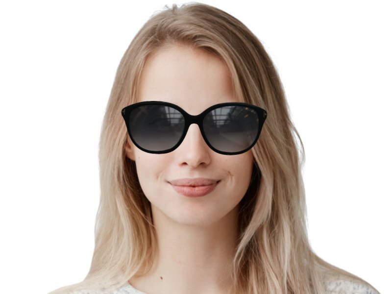Genuine Tom Ford Karmen Glasses Tom Ford Karmen Smoke Gradient Oval Ladies Sunglasses FT0329  main image 4